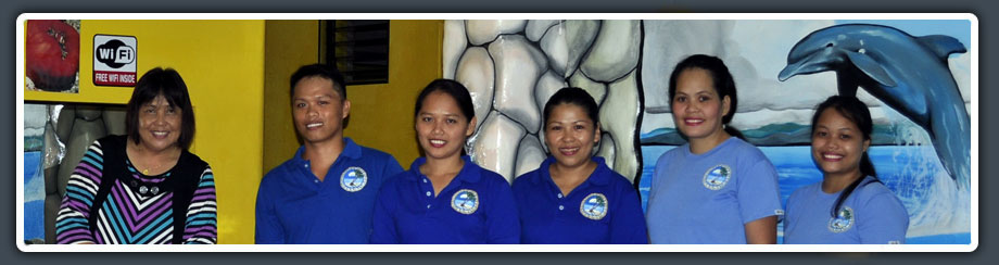 Staff of Ivonne's Beach Apartelle in Moalboal