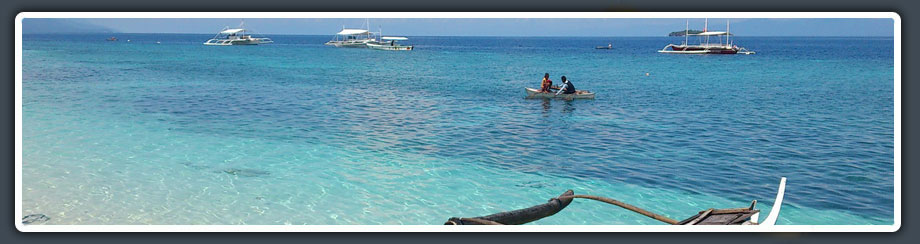 Sunny day at Panagsama Beach in Moalboal